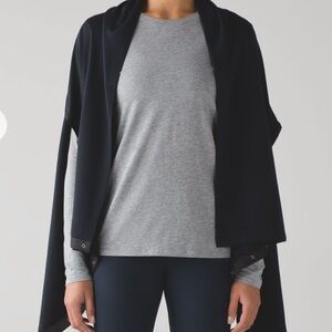 Lululemon Vinyasa Wrap Teal Blue Heathered adjustable scarf